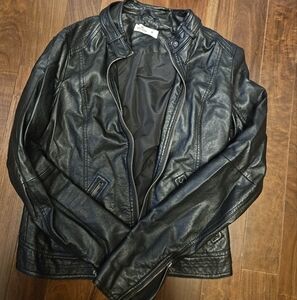 Hollister Black Leather Jacket